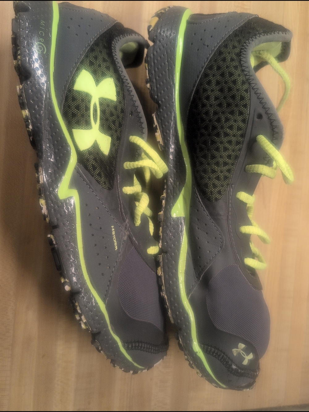 Under Armour Gray and Neon Yellow Trail Running Shoes